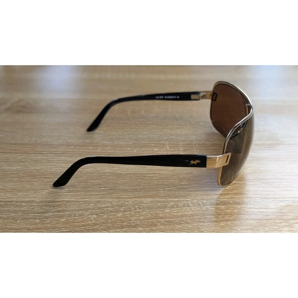 Maui Jim Maka MJ 513 16 Gold Wrap Frame & HCL Bronze Polarized Sunglasses